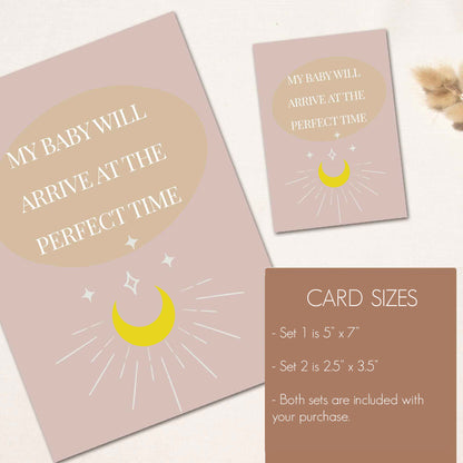 32 Printable Boho Birth Affirmation Cards - Digital Download (PDF)