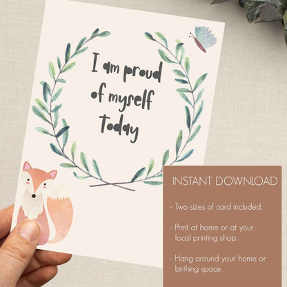 Forest Themed Printable Children's Affirmations PDF Digital Downloads - At The Helm NZ