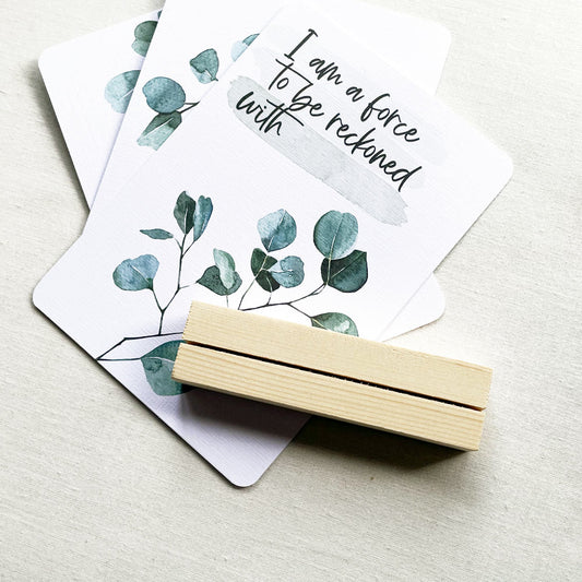 Wooden Affirmation Card Stand