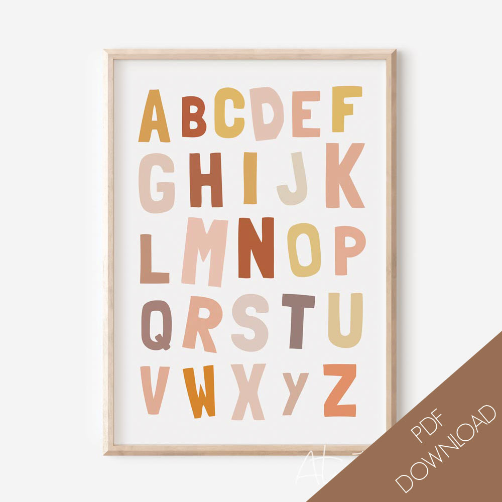 Alphabet Children's Print - Instant Download - At The Helm NZ