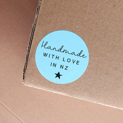 Handmade With Love In NZ Packaging Stickers