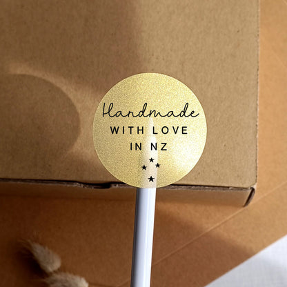 Handmade With Love In NZ Packaging Stickers