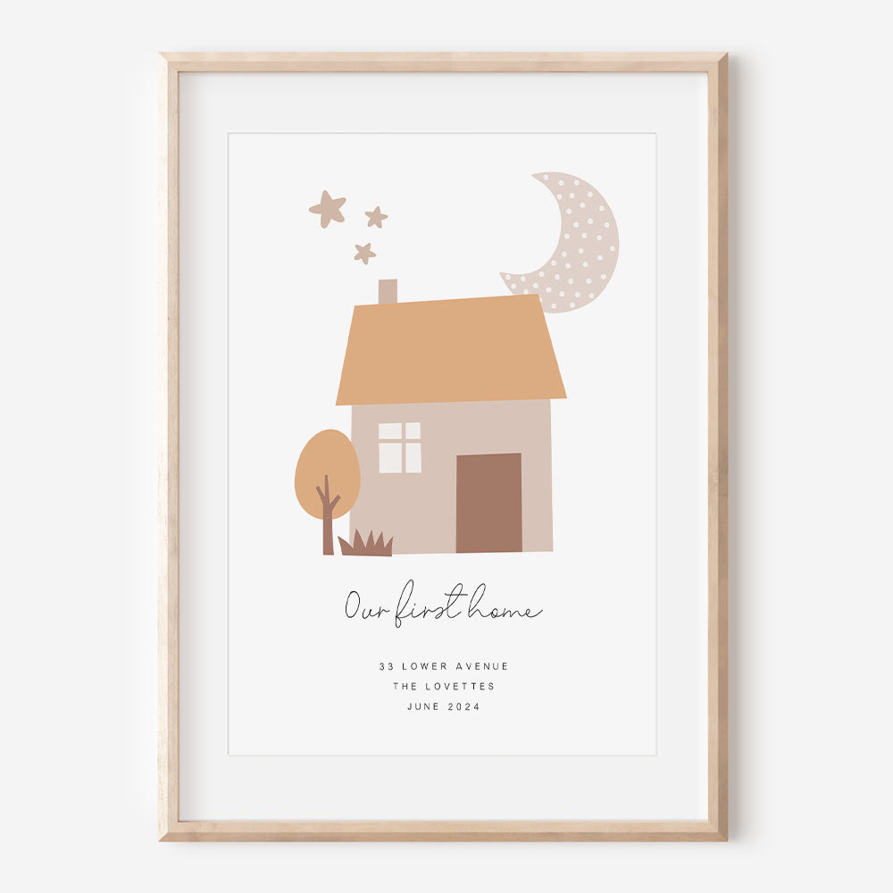 Happy New Home Personalised Print from At The Helm NZ