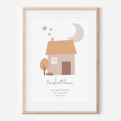 Happy New Home Personalised Print from At The Helm NZ