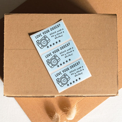 Order Review Packaging Stickers