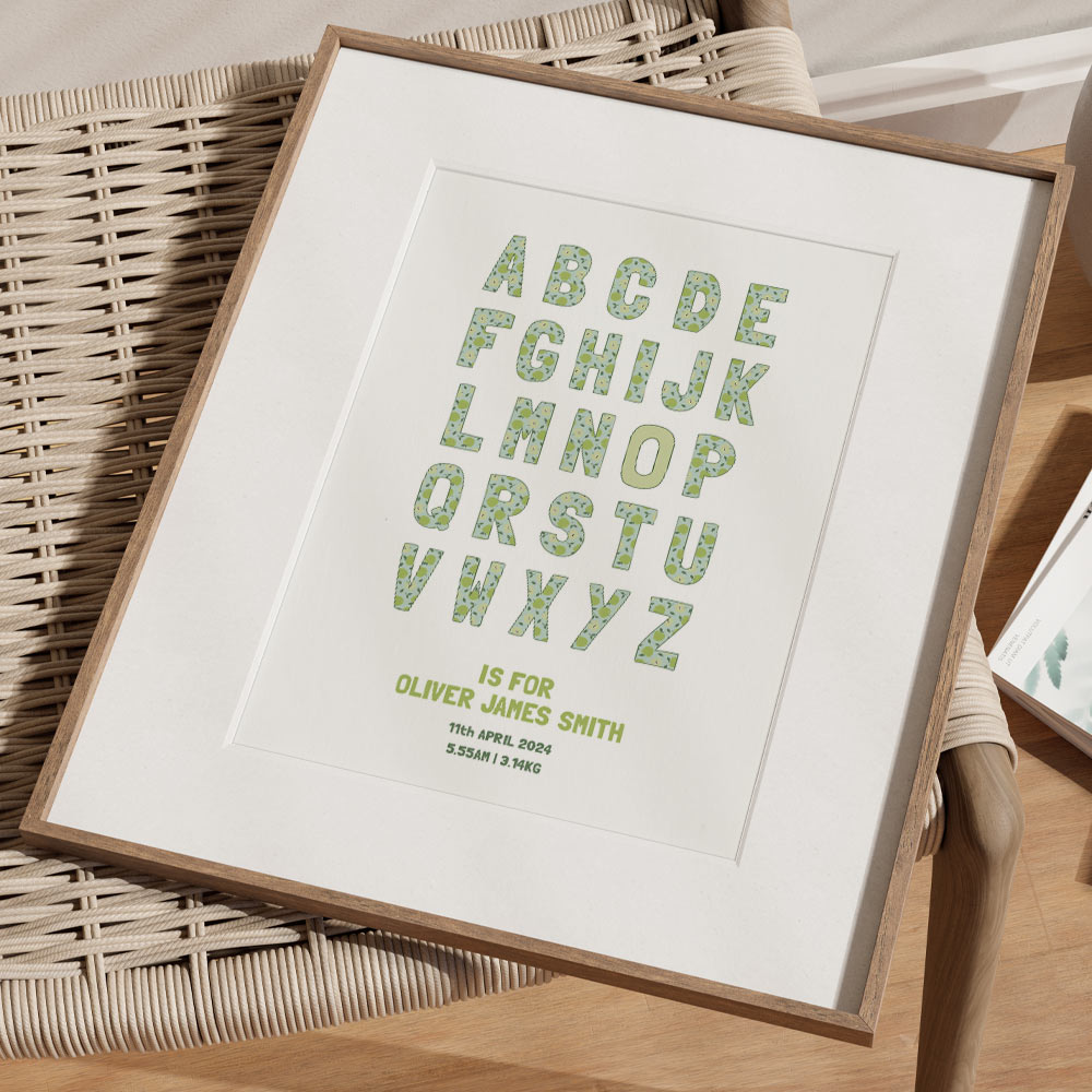 Alphabet Birth Details Print