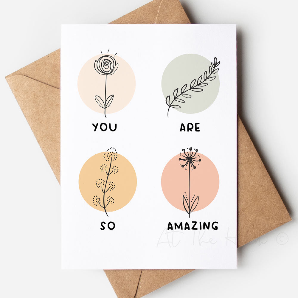 You are so amazing - handmade greeting cards from At The helm NZ