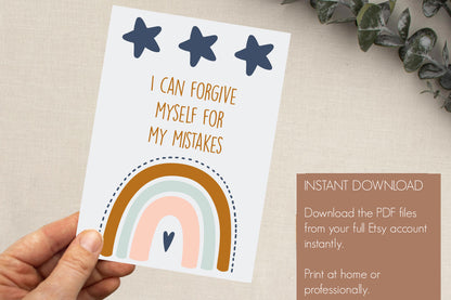 26 Printable Children's Rainbow Affirmation Cards- Digital Download (PDF)