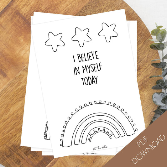 Children's Affirmation Colouring In Pages - 15 Printable PDF A4s