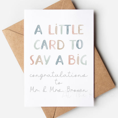 A Big Congratulations Watercolour Greeting Card