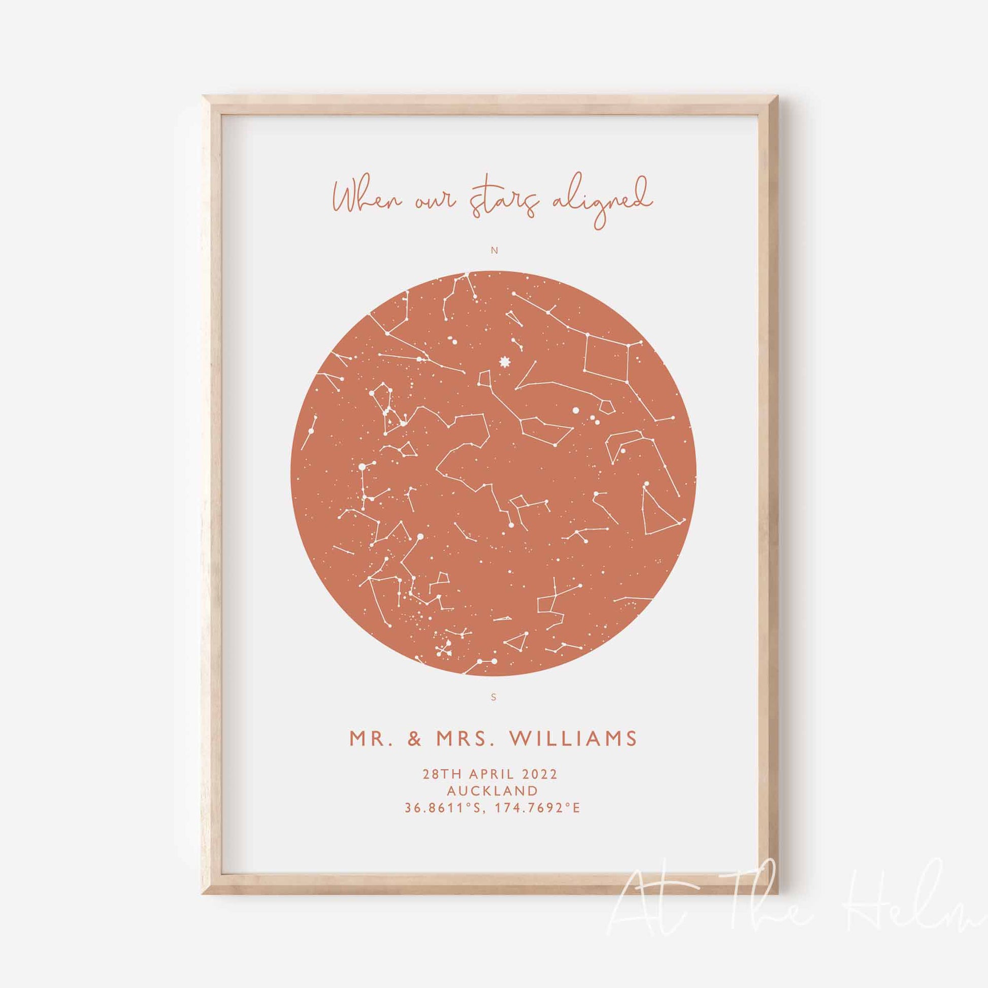 Personalised Dotty Mr and Mrs Framed Poster