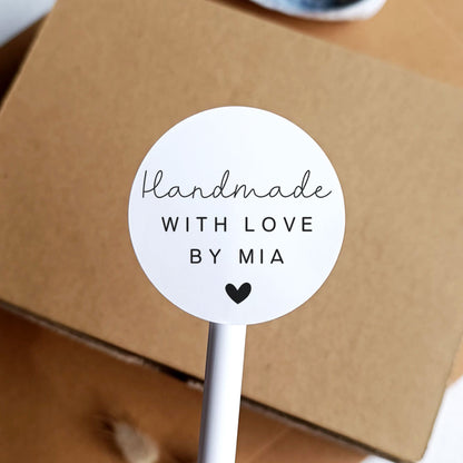 Custom Handmade With Love Packaging Stickers