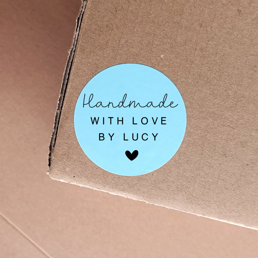 Custom Handmade With Love Packaging Stickers