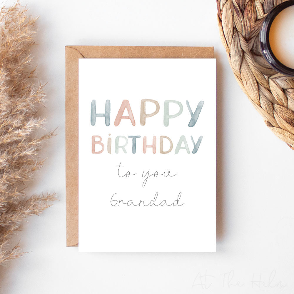 Happy Birthday To You - Personalised Watercolour Greeting Card