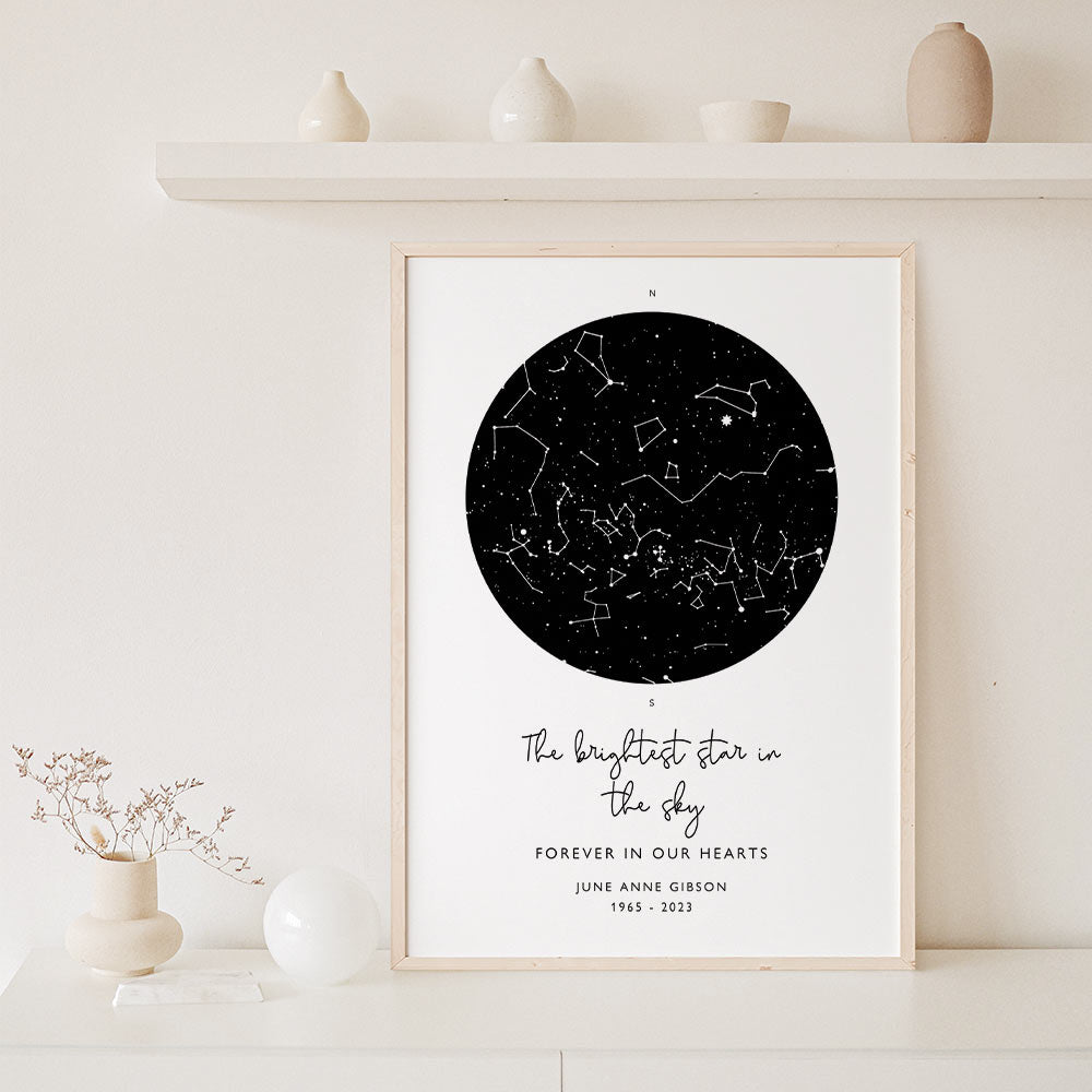 Memorial Star Map Print