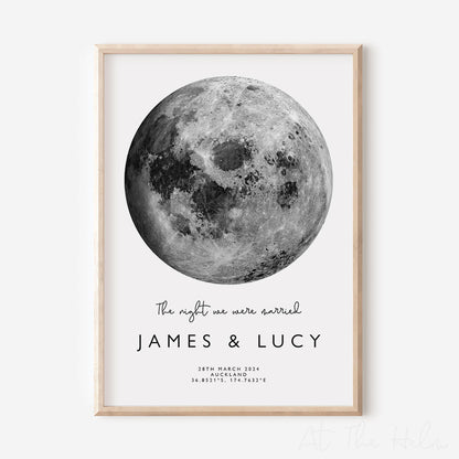 Black Custom Moon Phase Print - At The Helm NZ