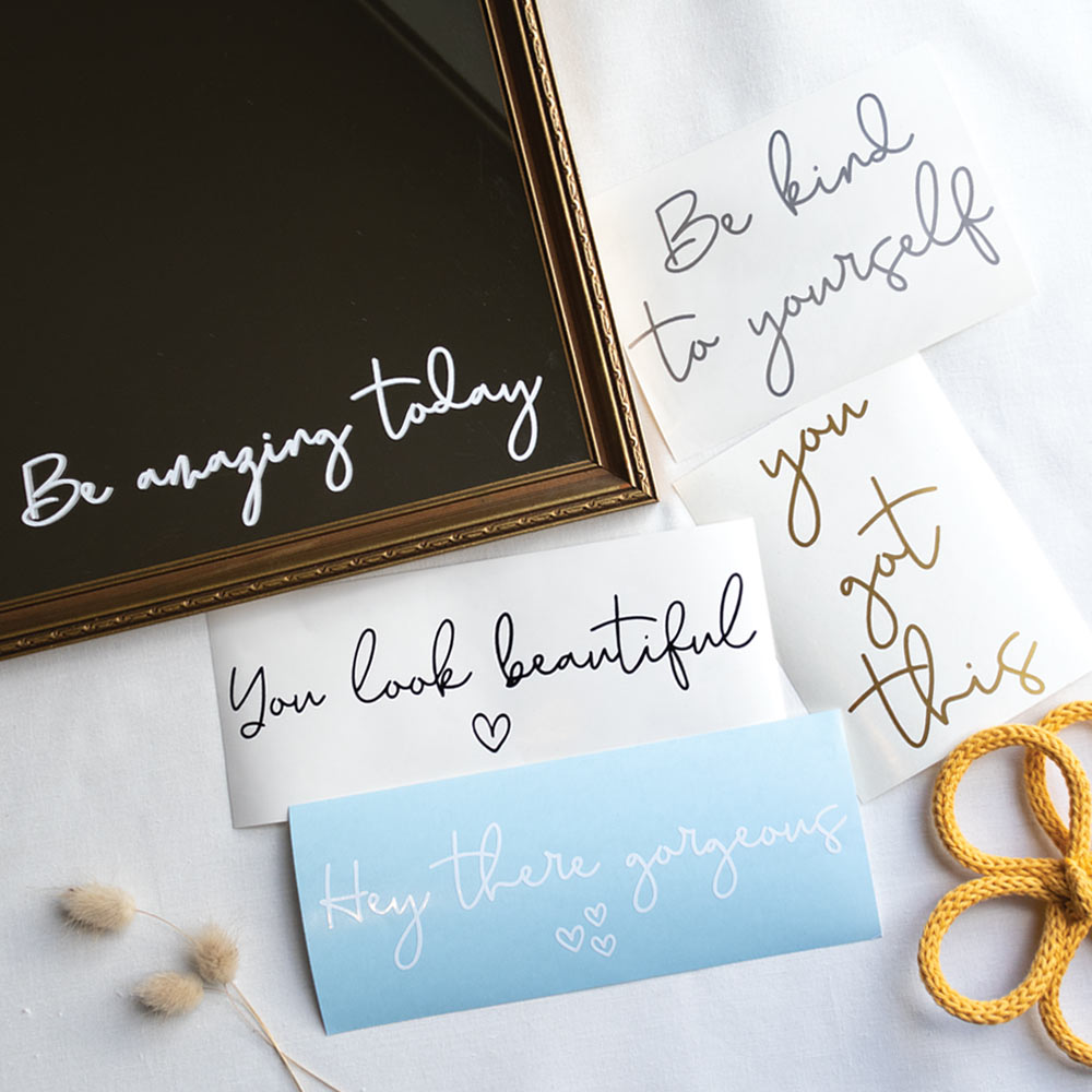 "You Look Beautiful" Affirmation Mirror Decal - At The Helm