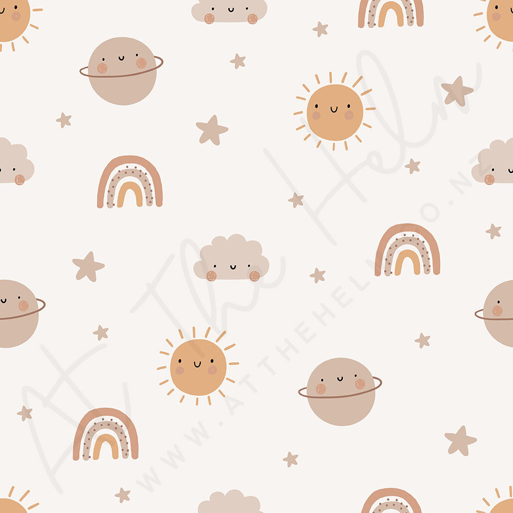 Neutral Sunshine Birth Detail Print