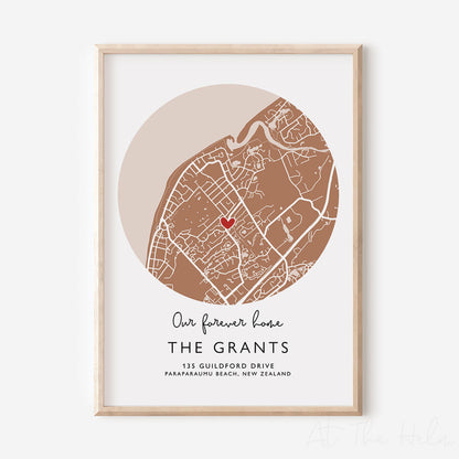 Custom New Home Map Print