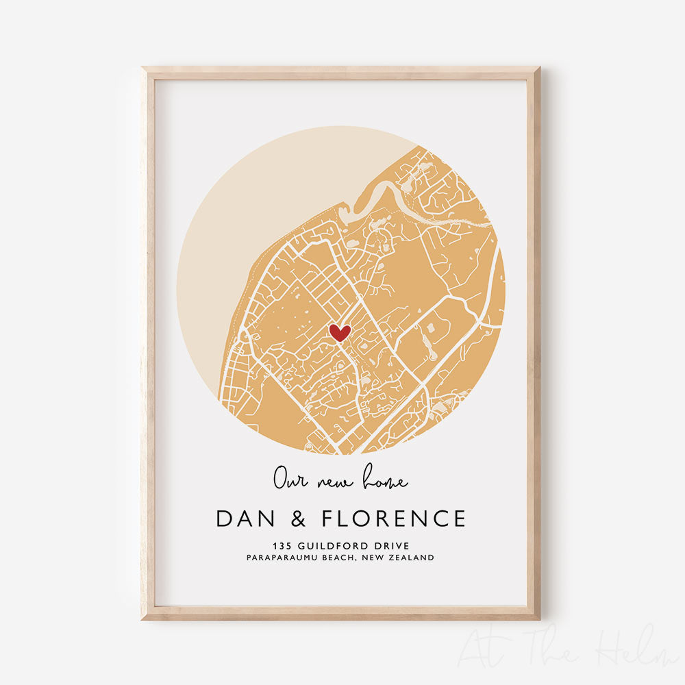 Custom New Home Map Print