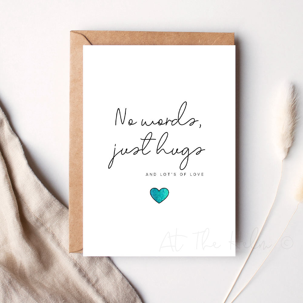 No Words, Just Hugs Greeting Card