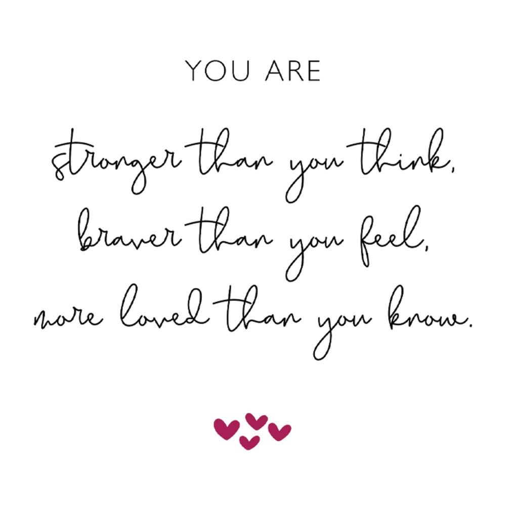 Printable "You Are Stronger Than You Think" Greeting Card - Instant Digital Download