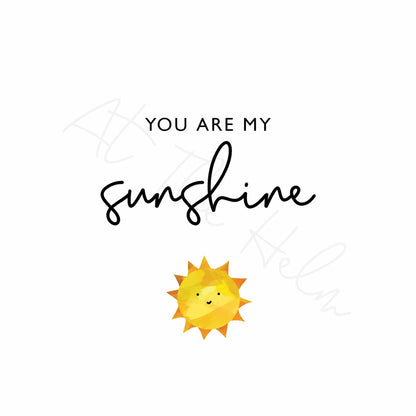 Printable You Are My Sunshine Greeting Card - Instant Digital Download