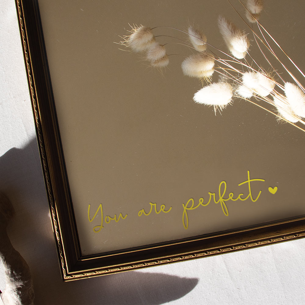 "You Are Perfect" Affirmation Mirror Decal