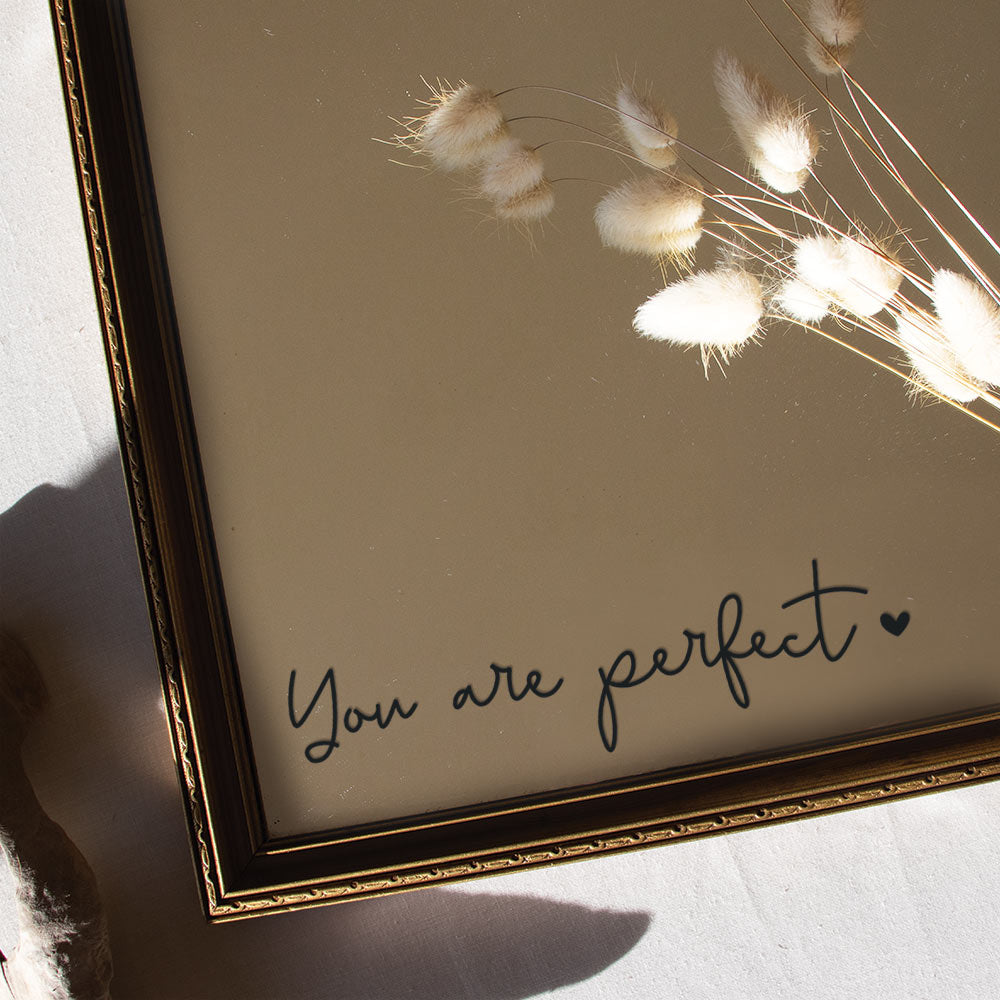 "You Are Perfect" Affirmation Mirror Decal