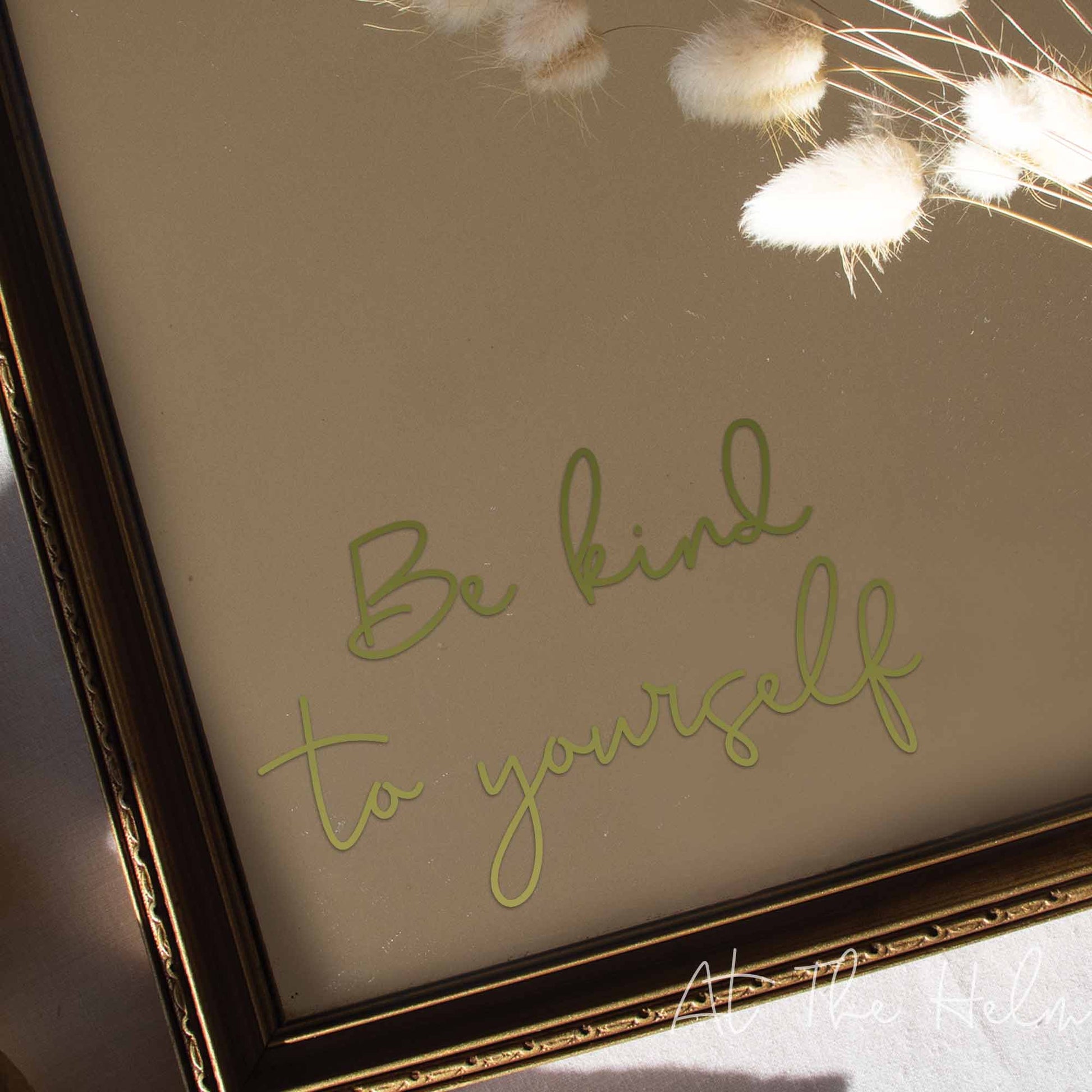 "Be Kind To Yourself" Affirmation Mirror Decal Sticker - At The Helm NZ