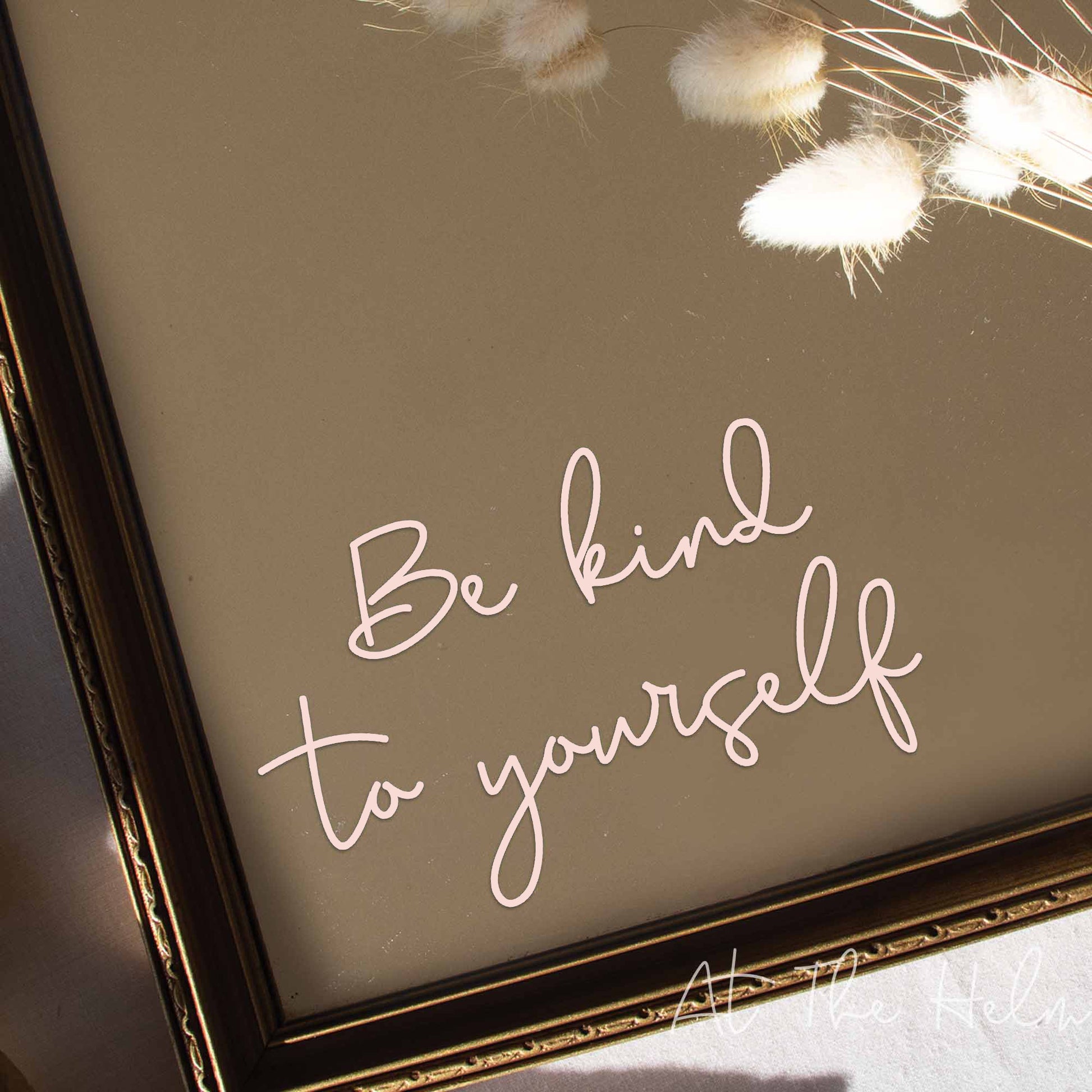 "Be Kind To Yourself" Affirmation Mirror Decal Sticker - At The Helm NZ