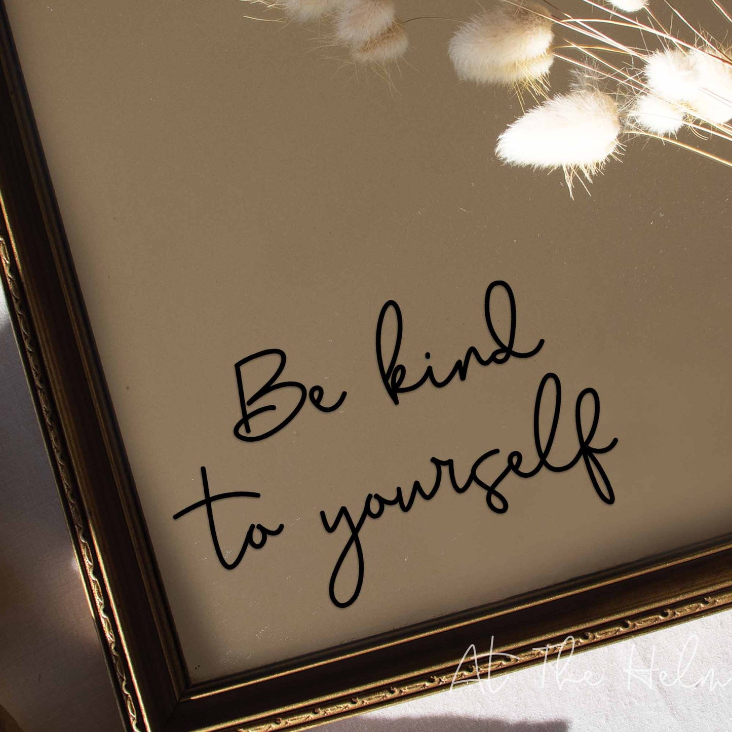 "Be Kind To Yourself" Affirmation Mirror Decal Sticker - At The Helm NZ