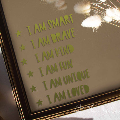 Children's Affirmation Mirror Decal - At The Helm