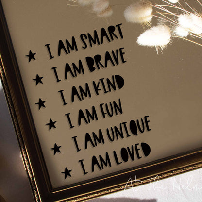 Children's Affirmation Mirror Decal - At The Helm