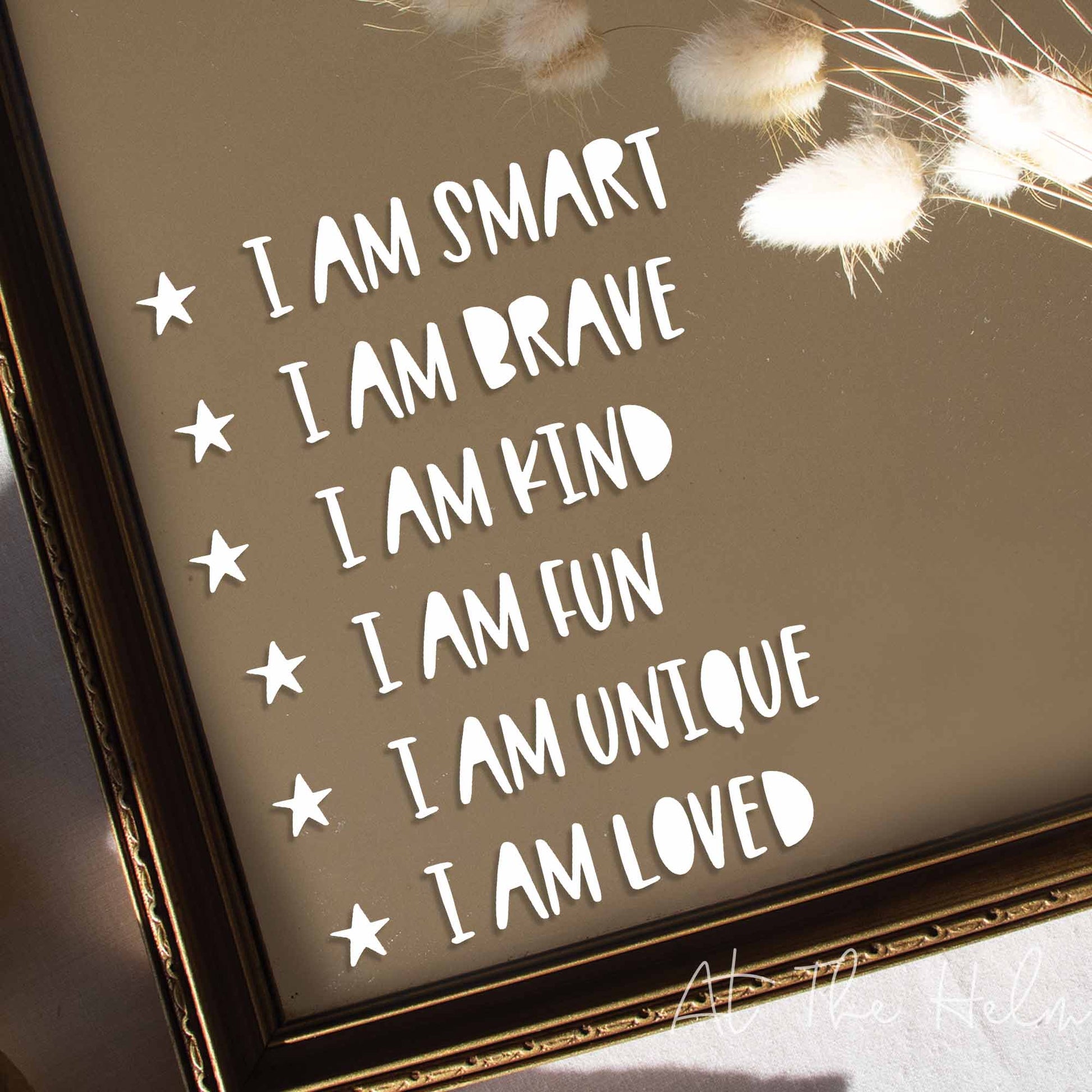 Children's Affirmation Mirror Decal - At The Helm