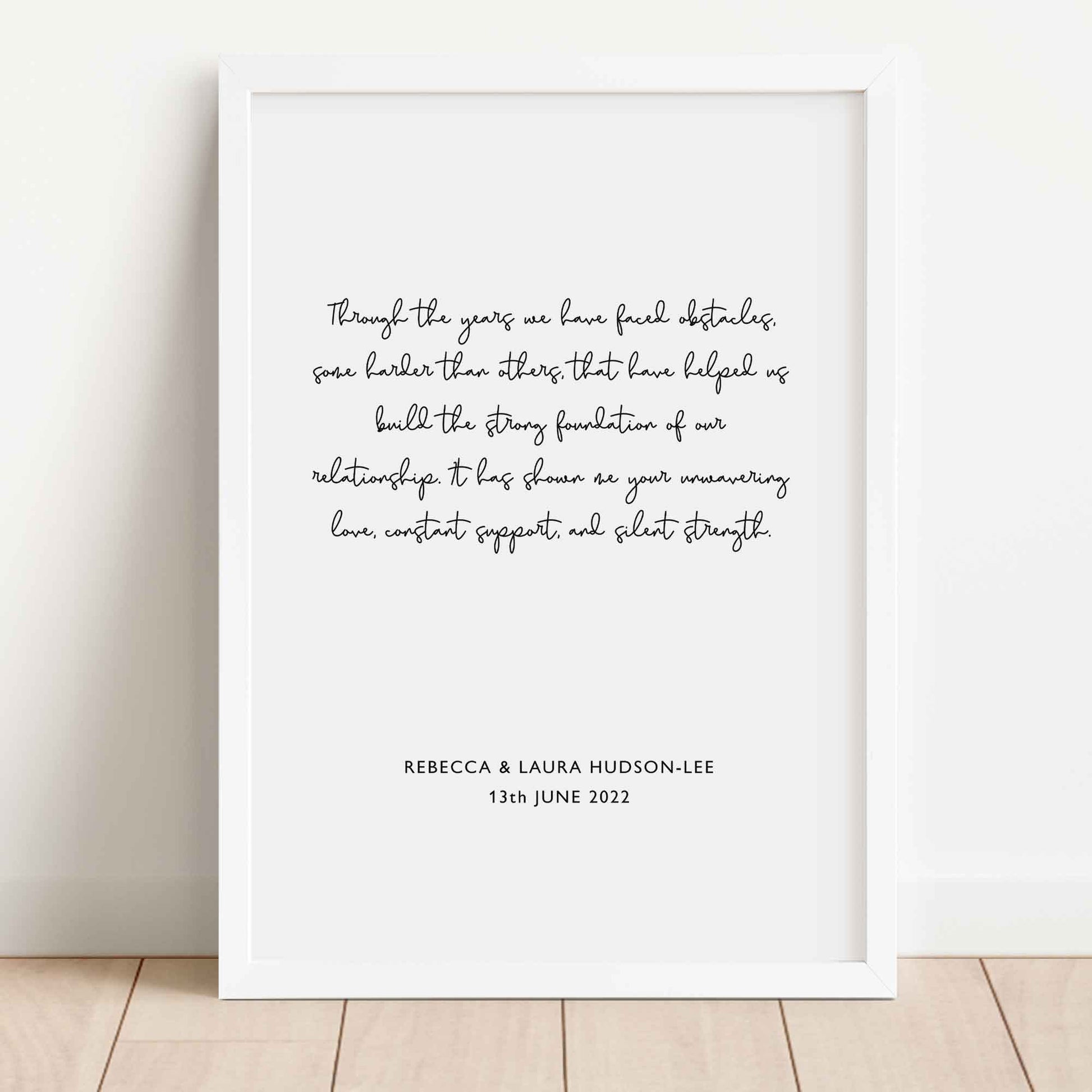 Custom Wedding Vows Print - At The Helm