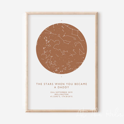 Father's Star Map Print