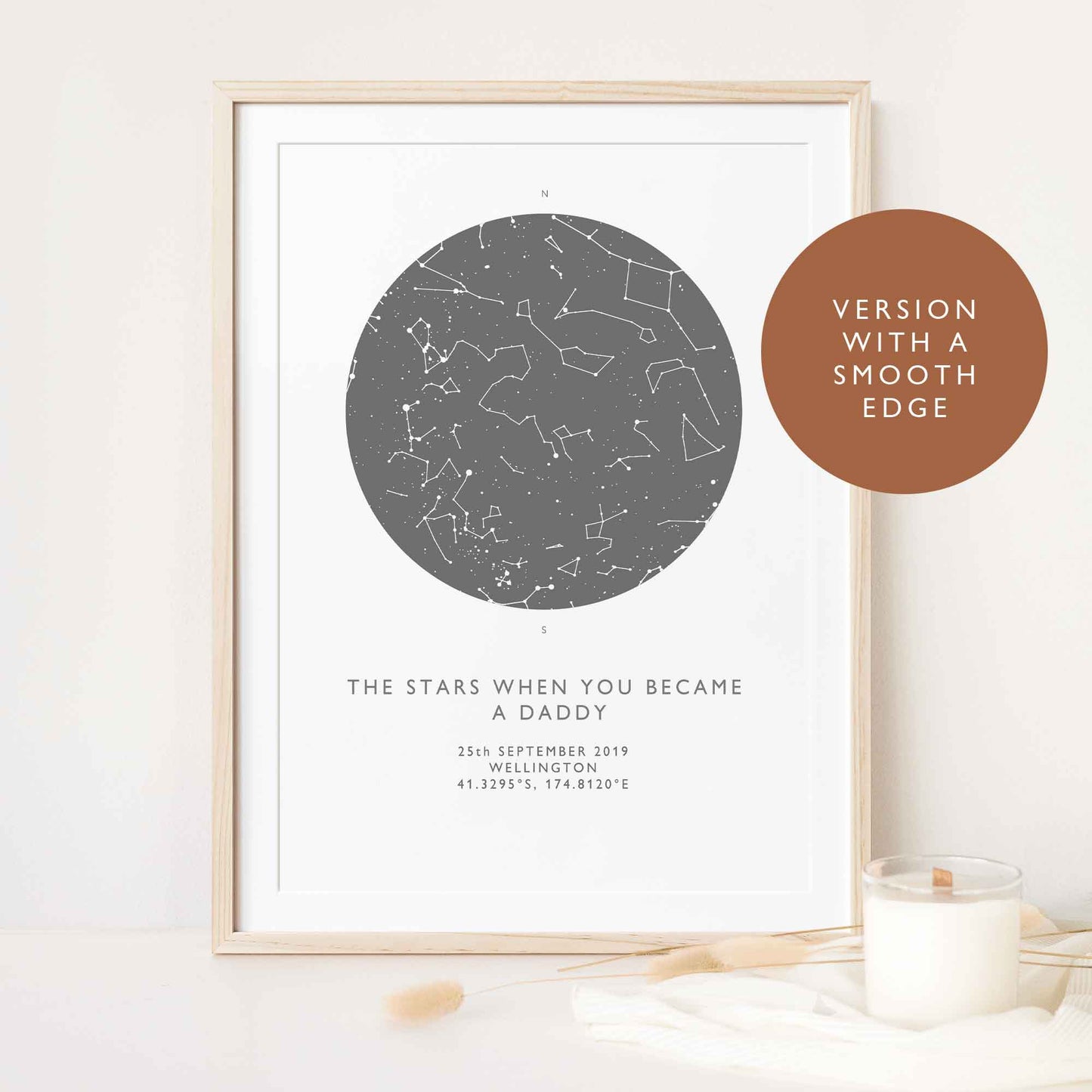 Father's Star Map Print - At The Helm