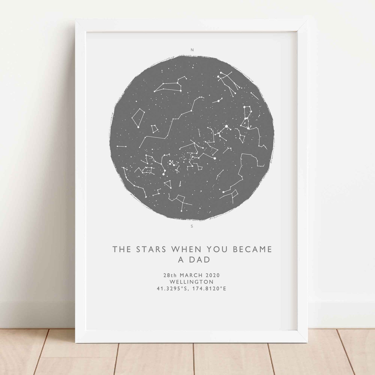 Father's Star Map Print - At The Helm