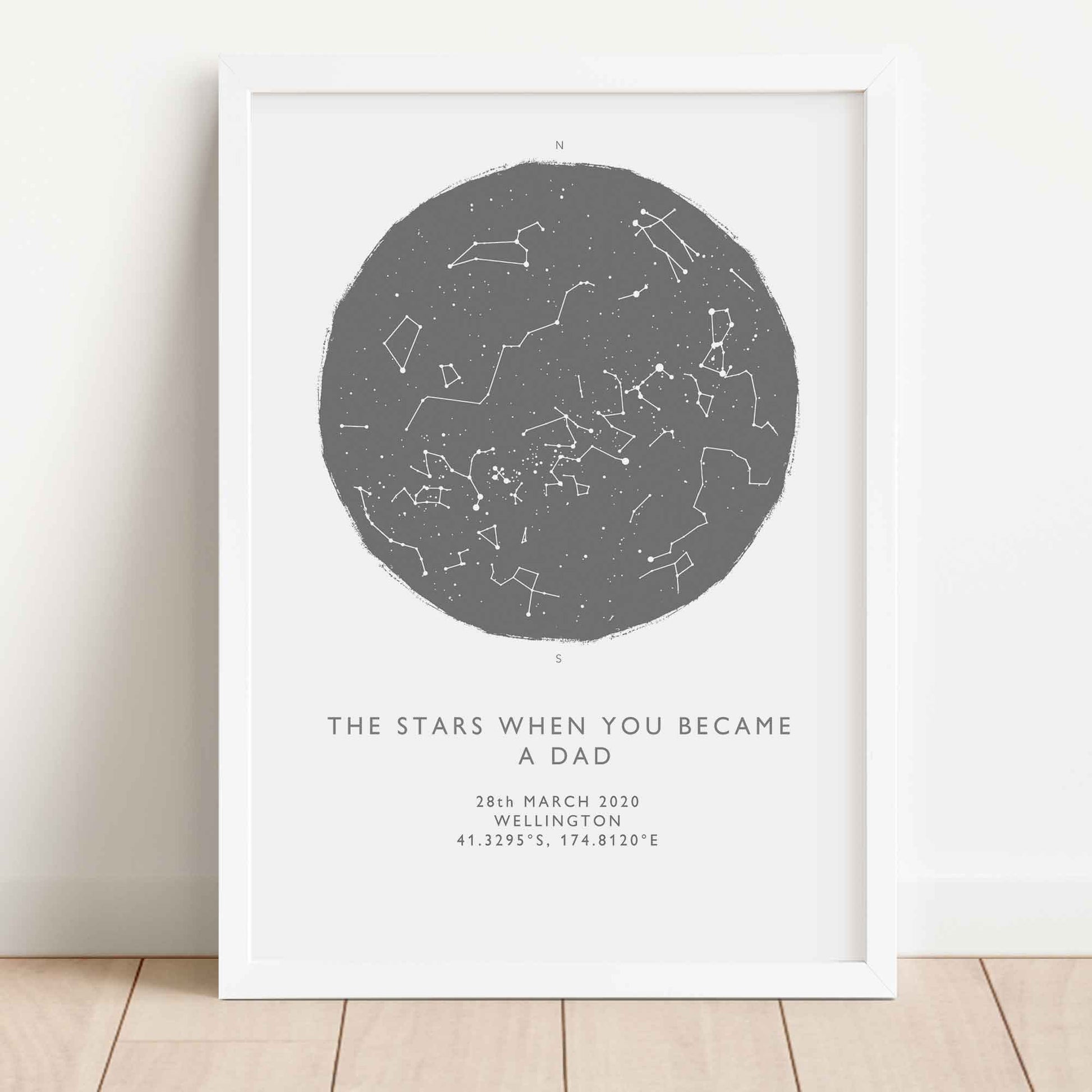 Father's Star Map Print - At The Helm