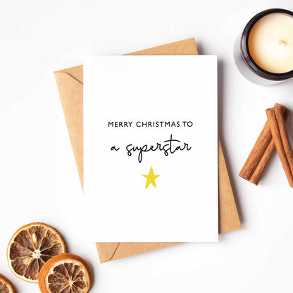 Merry Christmas To A Superstar Greeting Card