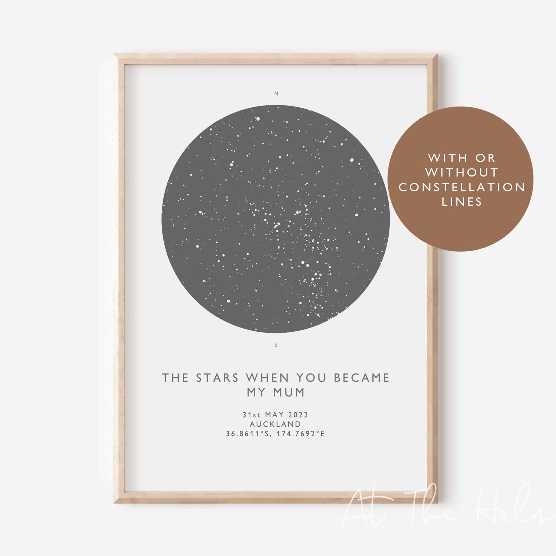 Mother's Star Map Print - At The Helm