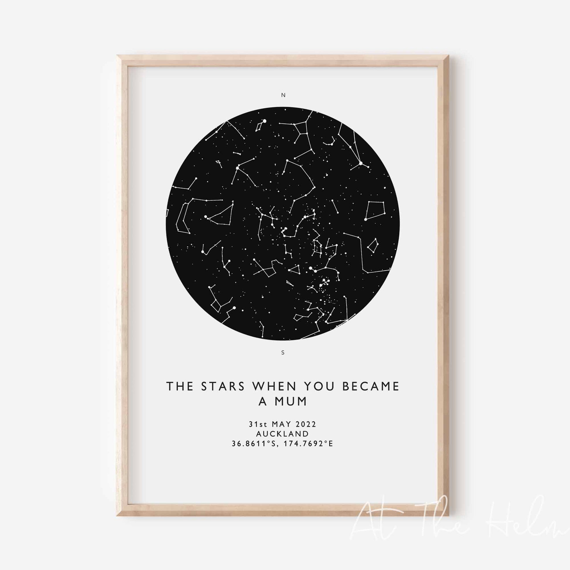 Mother's Star Map Print - At The Helm