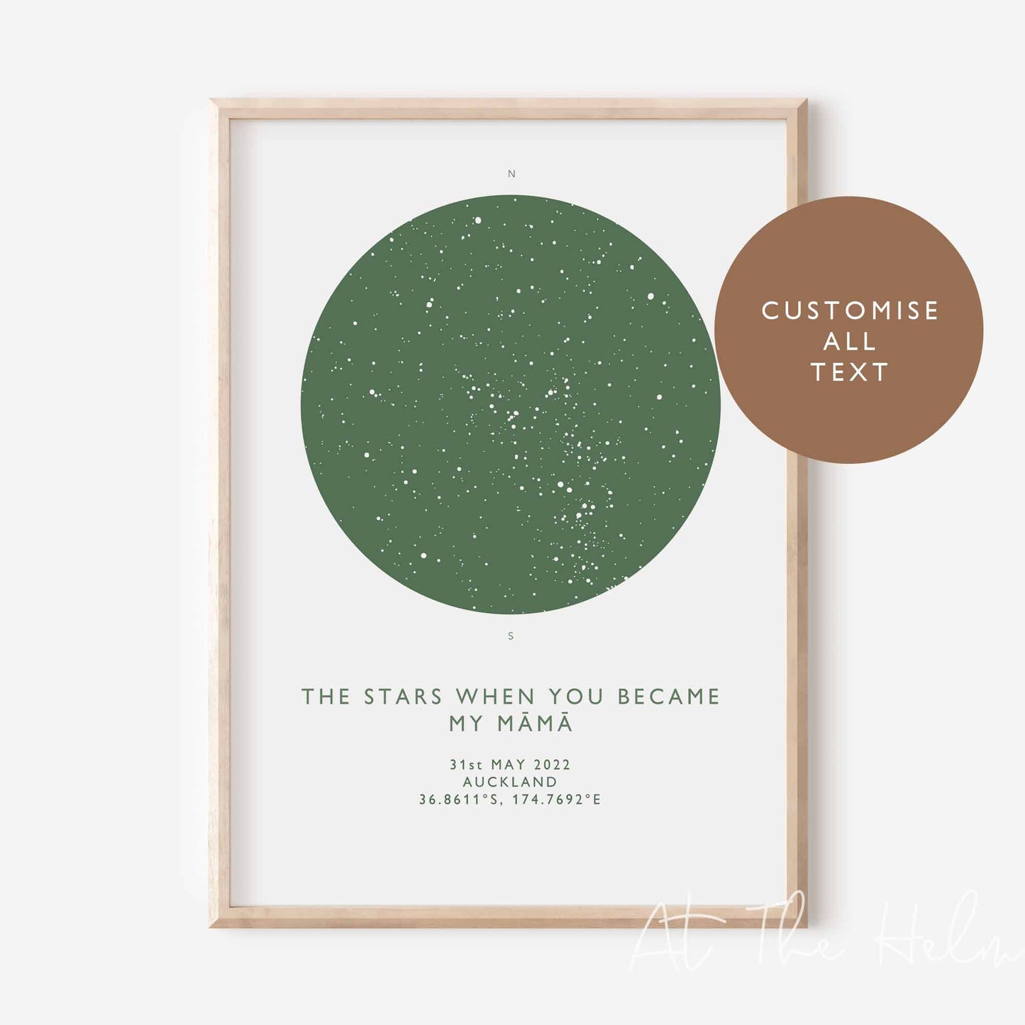 Mother's Star Map Print - At The Helm