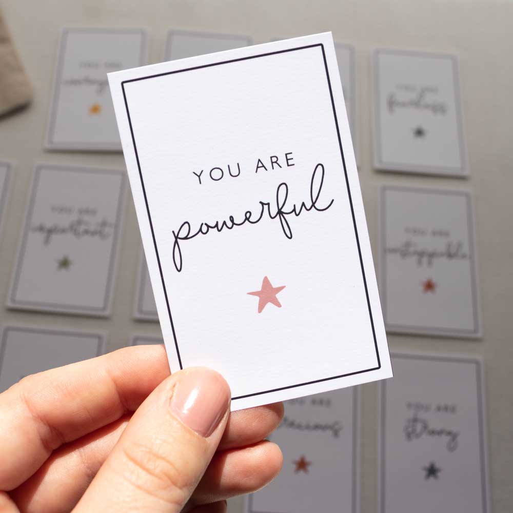 Little pouch of positivity -  Affirmation Cards - At The Helm NZ