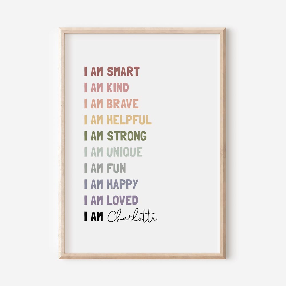 Children's Custom Affirmation Art Print - At The Helm NZ