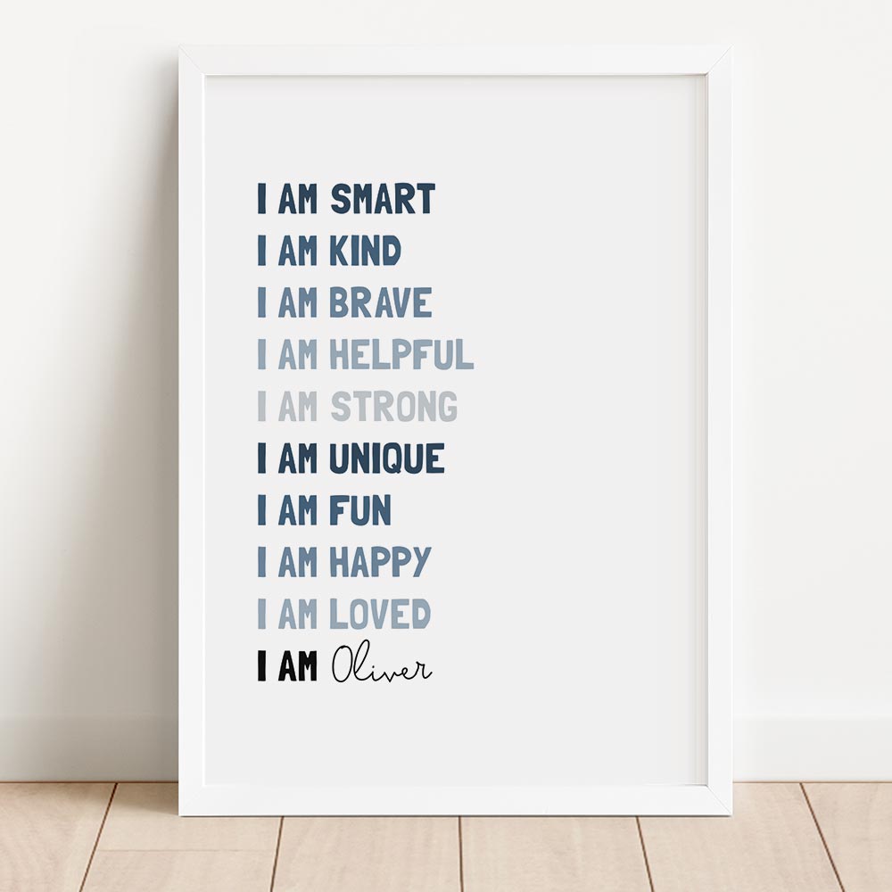 Children's Custom Affirmation Art Print - At The Helm NZ