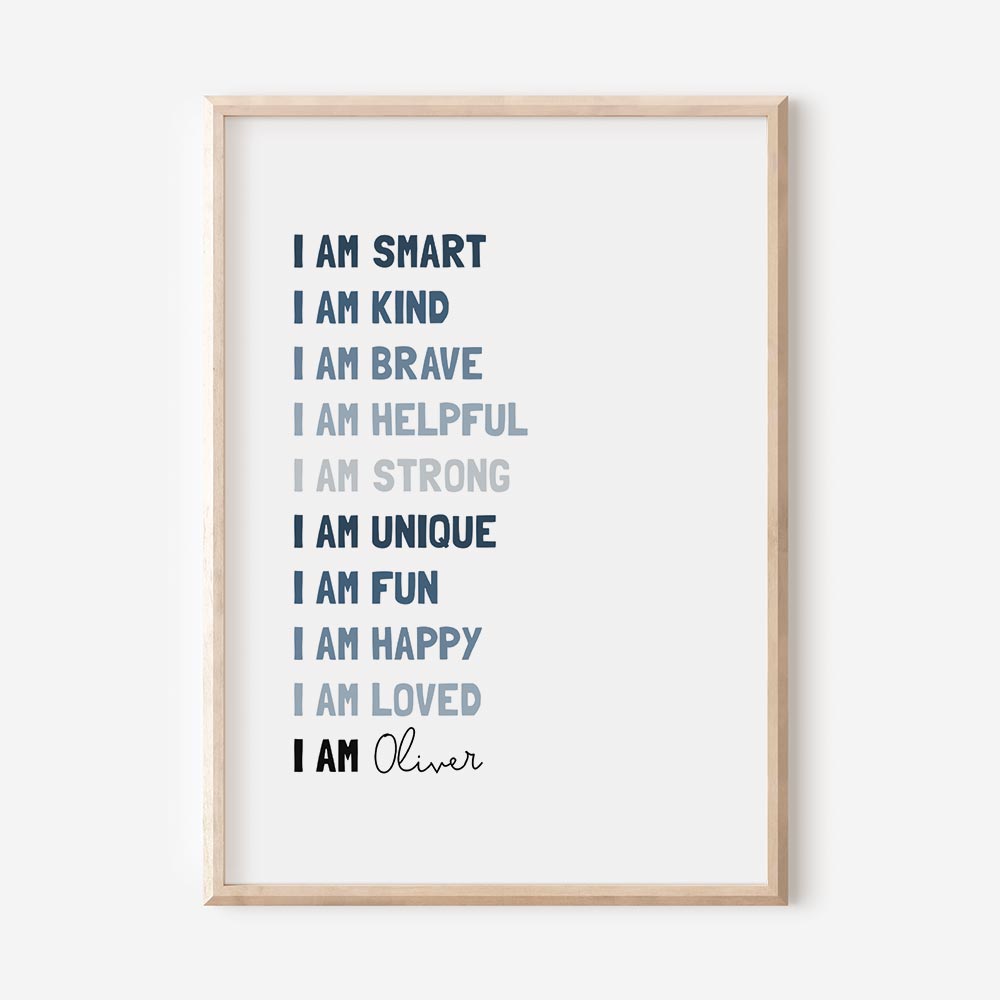 Children's Custom Affirmation Art Print - At The Helm NZ