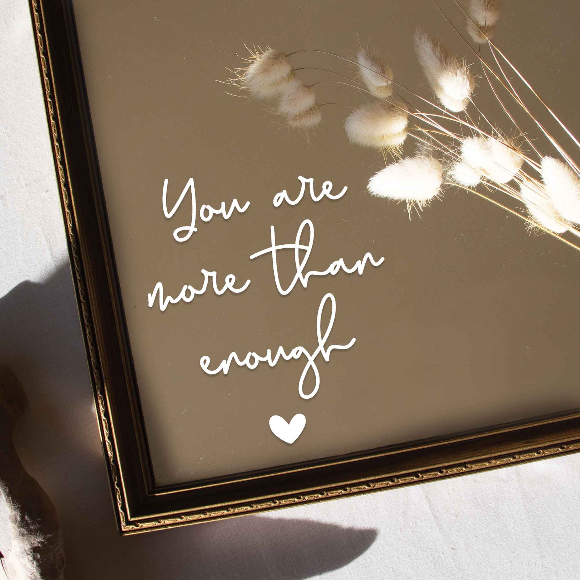 "You Are More Than Enough" Affirmation Mirror Decal - At The Helm