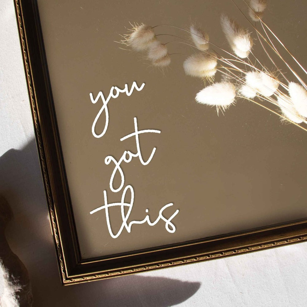 "You Got This" Affirmation Mirror Decal WHITE - At The Helm